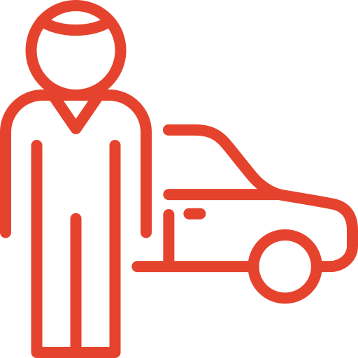Chauffeur professionnel atra à côté d’une voiture, service voiturier et assistance auto à gaillac